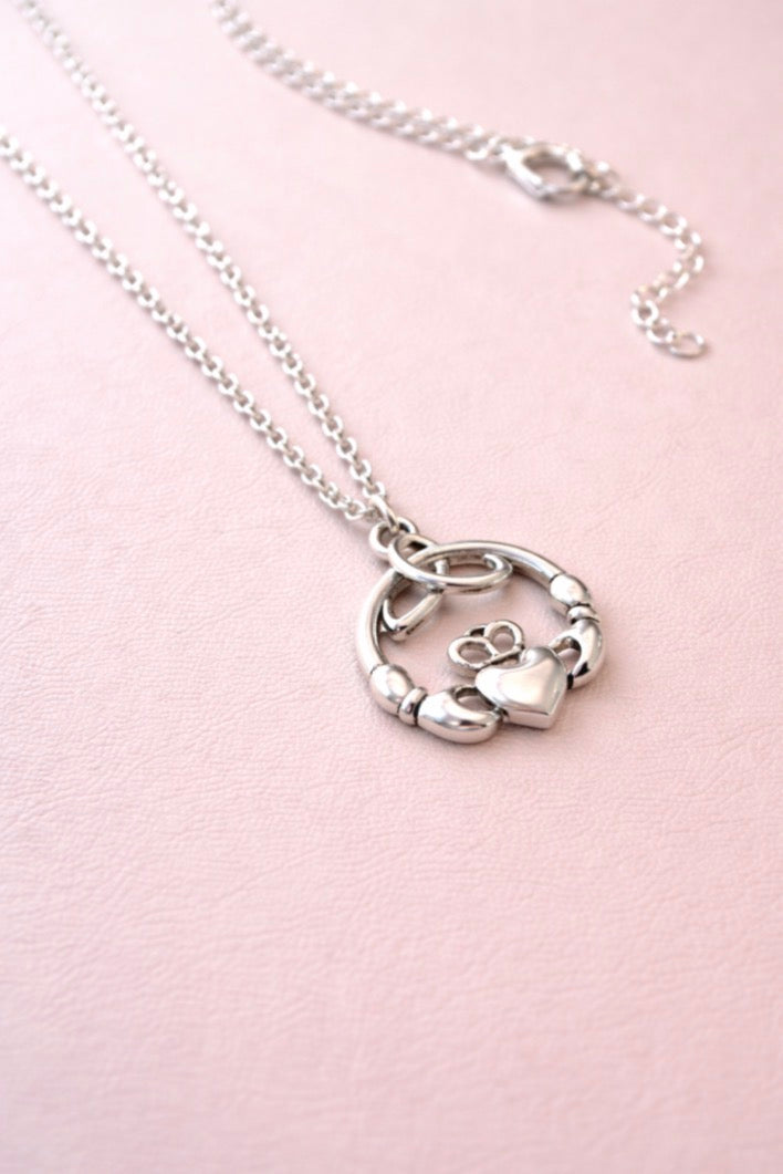 Handmade Celtic claddagh necklace