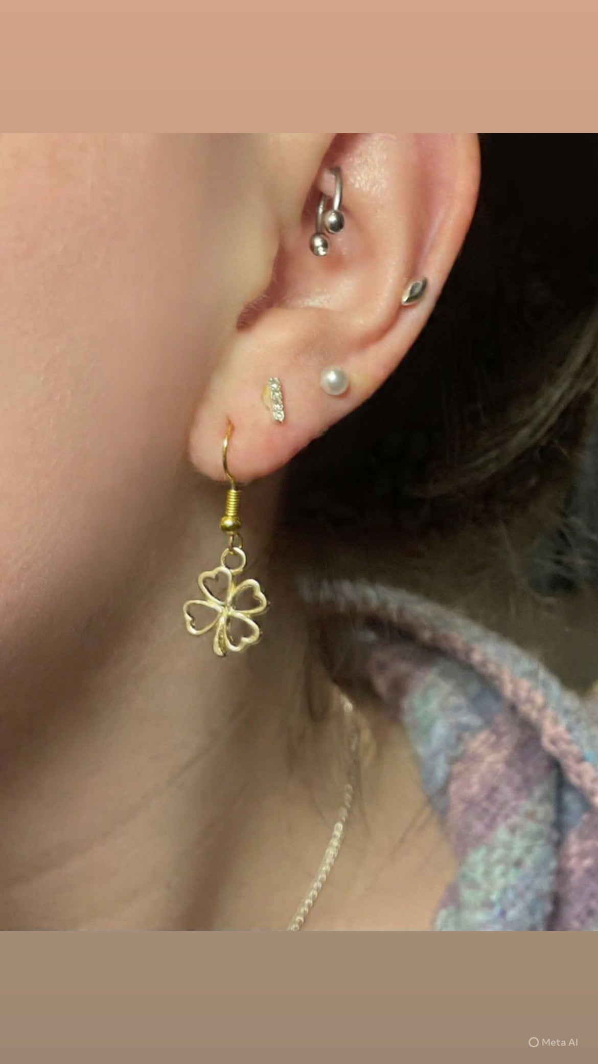 Handmade shamrock earrings