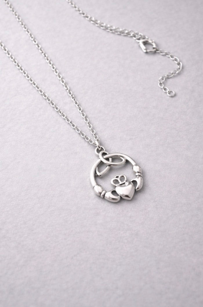 Handmade Celtic claddagh necklace