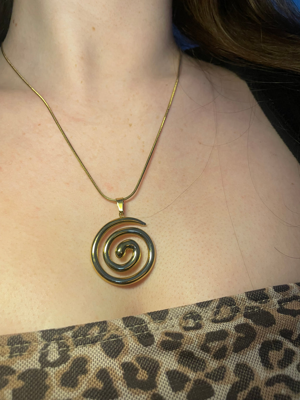 Handmade chunky Celtic Spiral Necklace