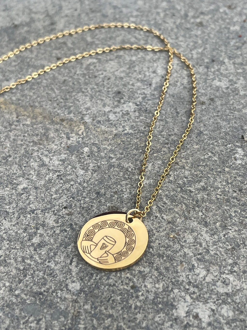 Handmade Guinness Claddagh Necklace