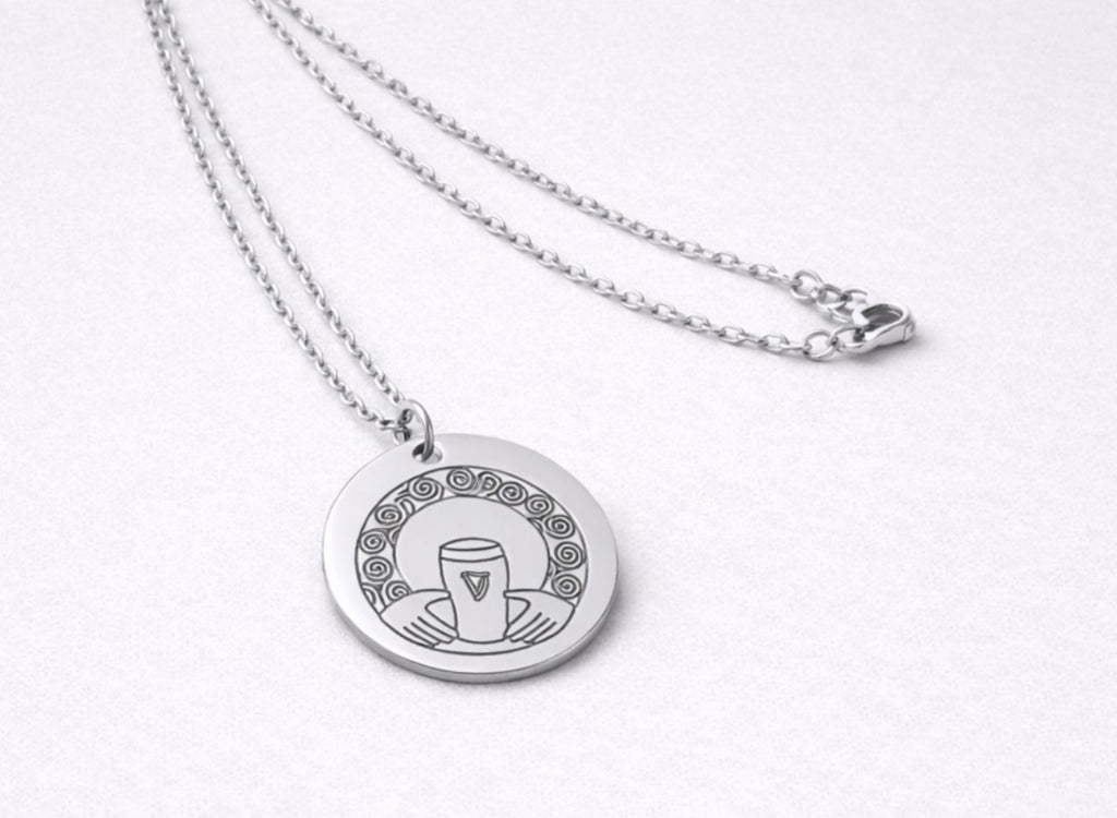 Handmade Guinness Claddagh Necklace