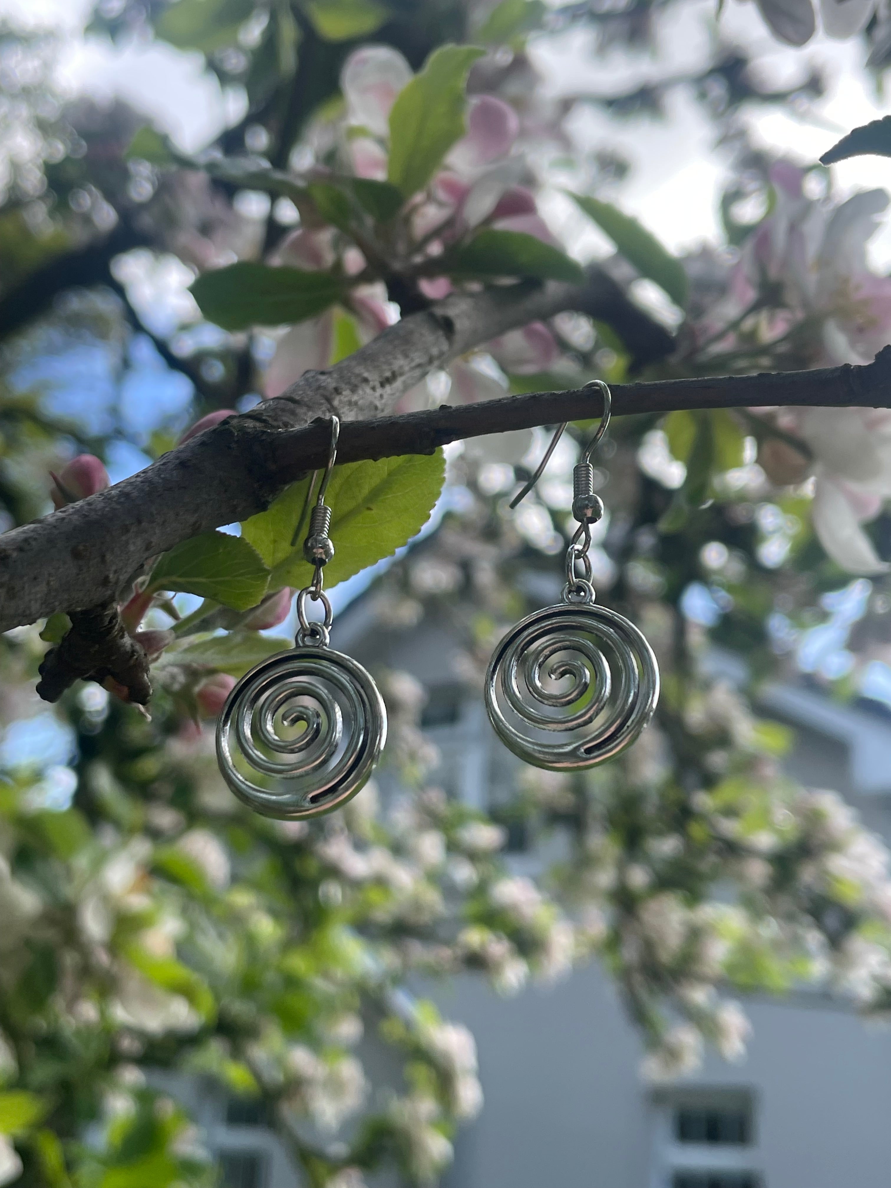 Handmade Celtic spiral earrings