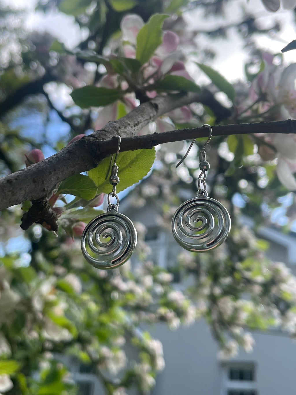 Handmade Celtic spiral earrings